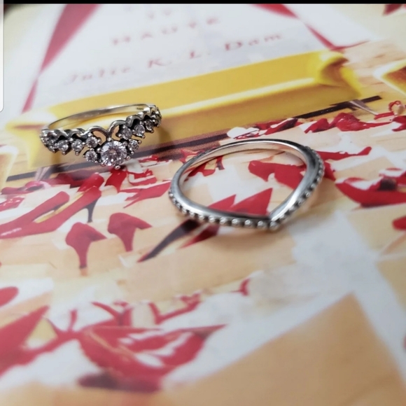 STERLING SILVER TIARA RING SET SIZE 6 - Picture 2 of 4